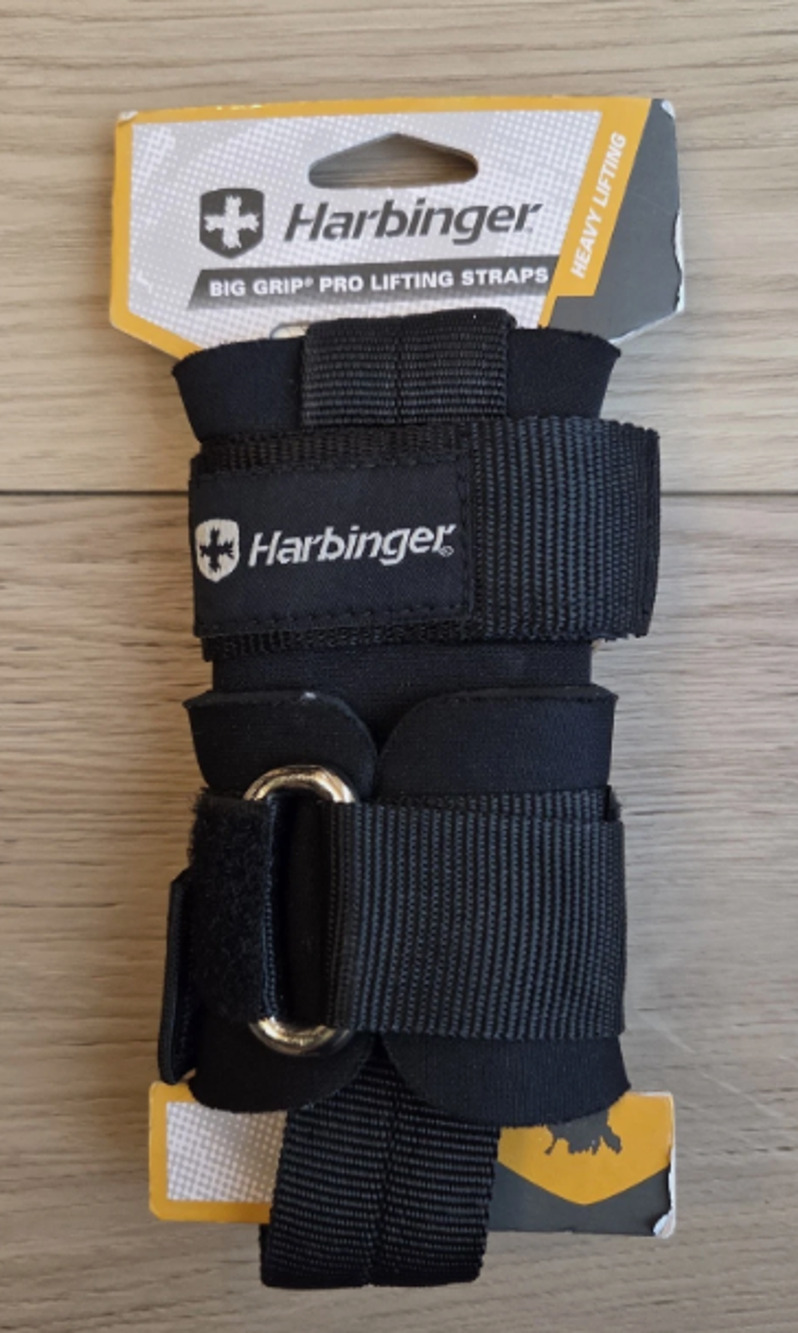Harbinger Big Grip Pro Weight Lifting Straps No-Slip Strength Training Gym NWT